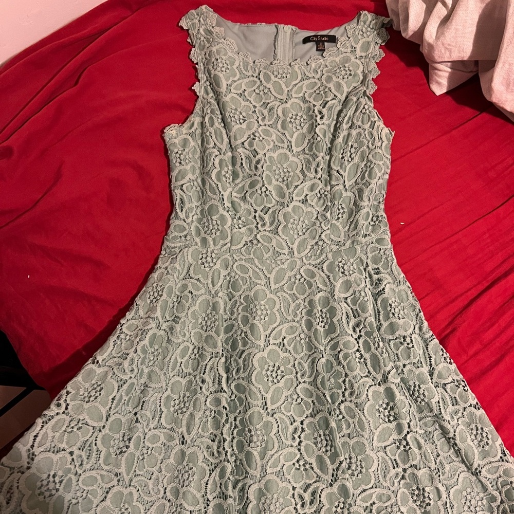 City Studio - Lace Fit & Flare Dress